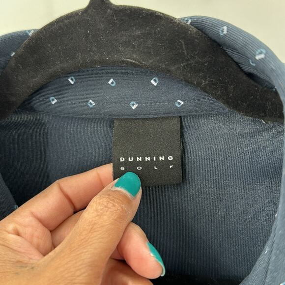 Dunning Golf blue polo performance lightweight stylish business casual size L - Picture 9 of 9